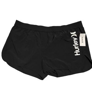 NWT WOMENS HURLEY WOMENS BLACK BEACH RIDER BOARD SHORTS